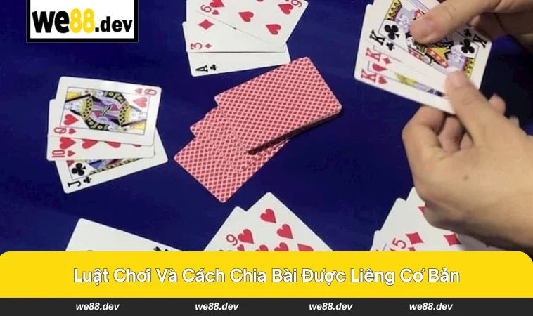 Cách Chia Bài Được Liêng - Luật Chơi Đơn Giản Và Dễ Áp Dụng 2 Người chia bài liêng trong ván chơi thực tế.