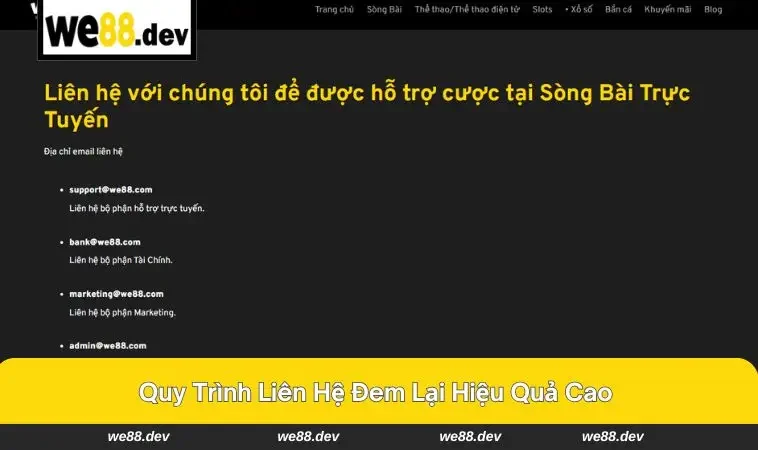 Liên Hệ WE88 2 Hướng dẫn chi tiết các bước liên hệ an toàn