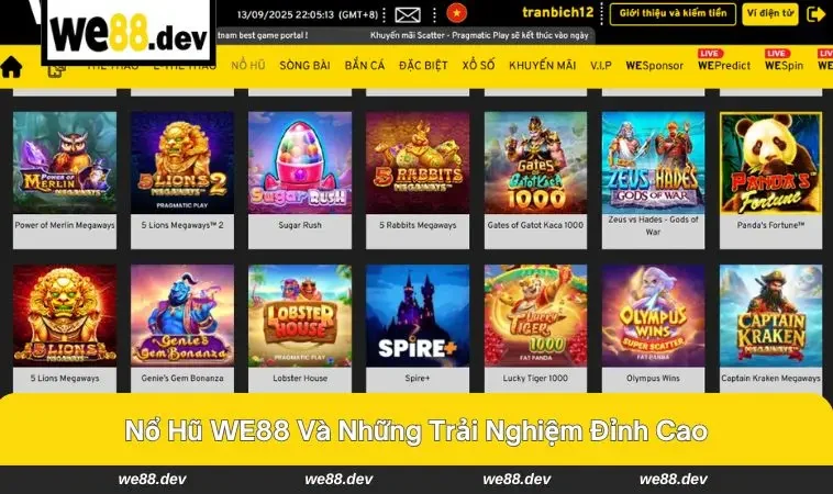 Nổ Hũ WE88 2 Thử trải nghiệm ngay để tận hưởng thiết kế sống động
