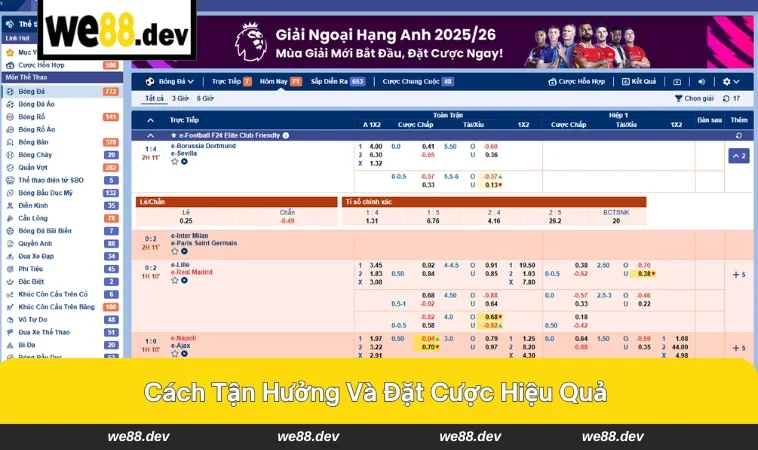 Thể Thao WE88 3 Người chơi tập trung, đặt cược có chiến lược.