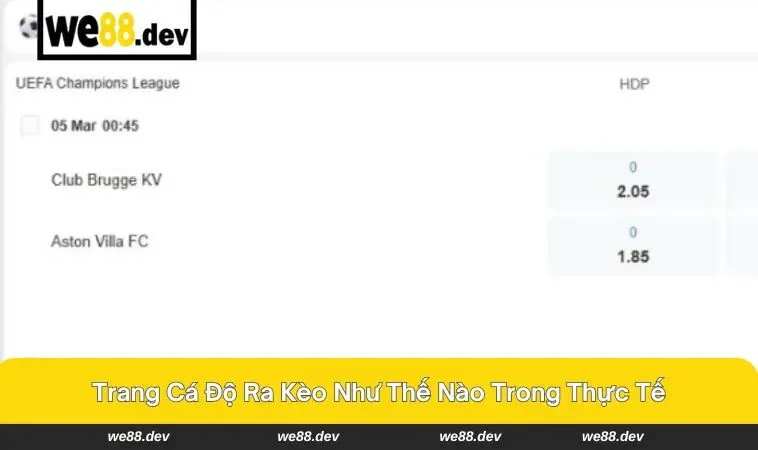 Trang Cá Độ Ra Kèo Như Thế Nào Và Những Điều Ít Ai Biết 2 Minh họa biến động kèo trong một trận